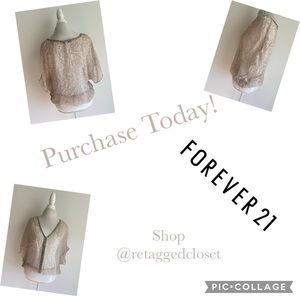 F21 Vneck Beaded Blouse